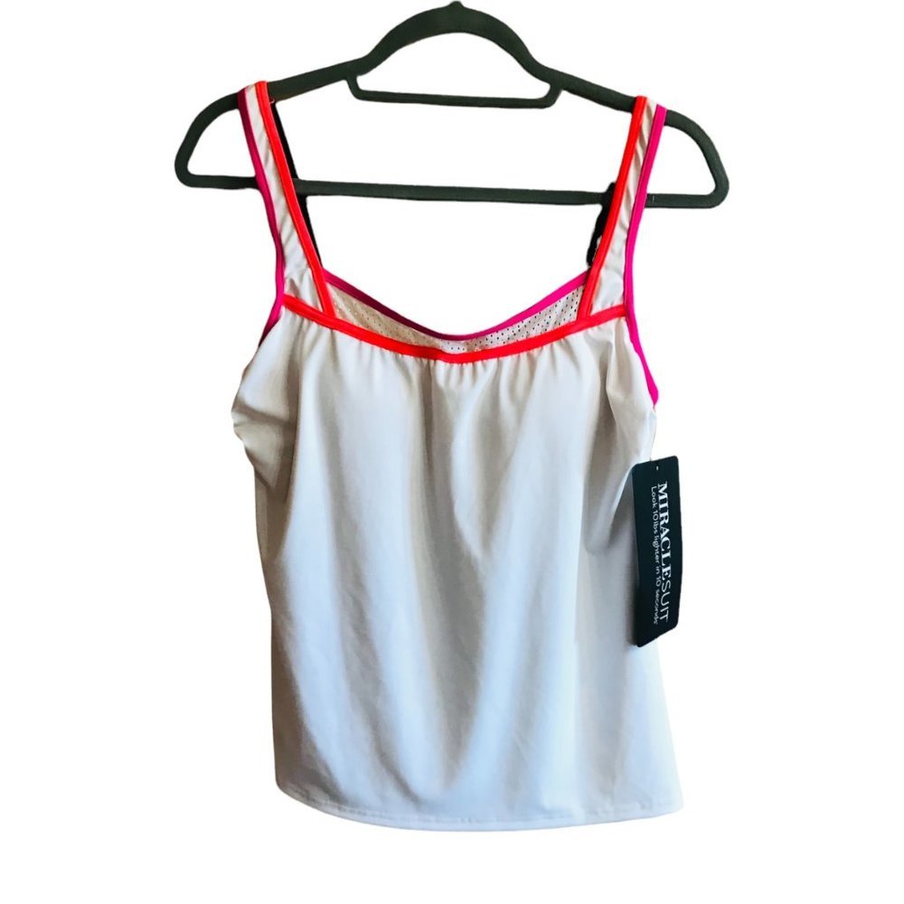 Miracle Suit‎ Tankini Top Women Size 8 NWT Nylon Spandex Style #9003TK